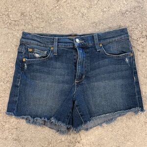 Joe's Jeans Indigo Frayed Hem Shorts